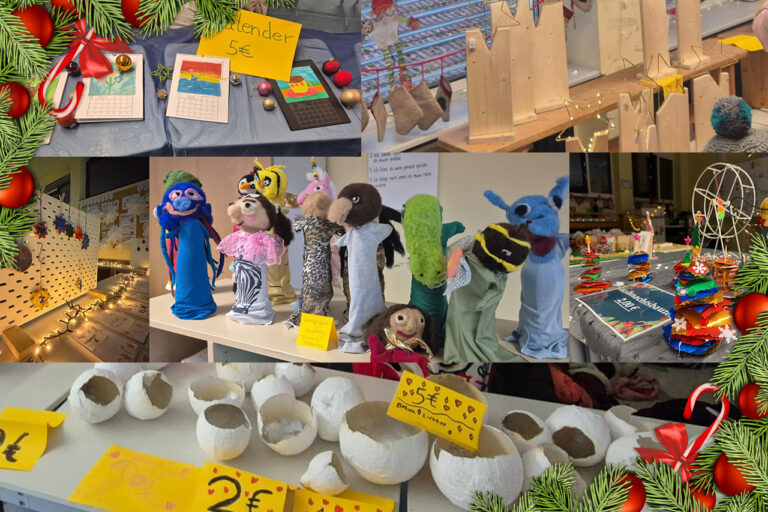 Besinnlicher Weihnachtsmarkt an der Erlenbachschule.